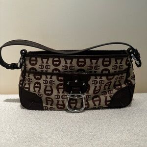 Etienne Aigner Logo Print Y2K Style Shoulder Bag